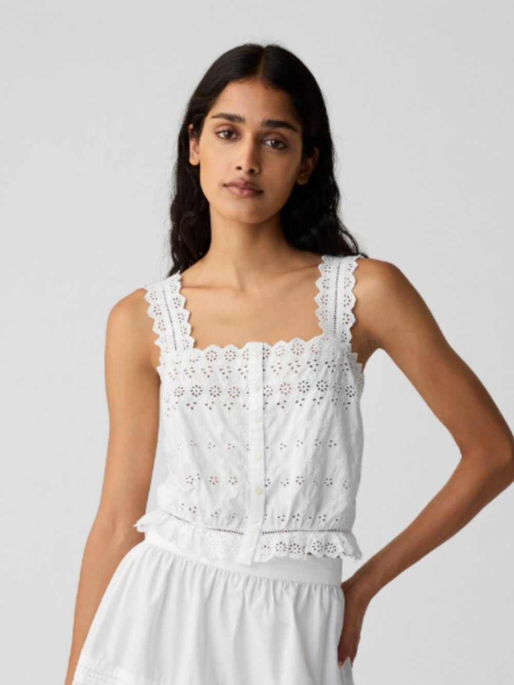 Gap x Doen Eyelet Tank Top